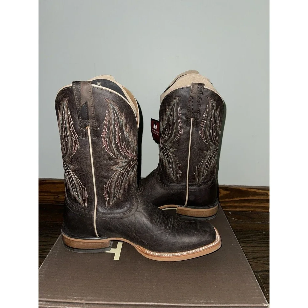 Ariat Men's 9.5 D Arena Rebound Brangus Dark Desert Wide Square Boot Brown